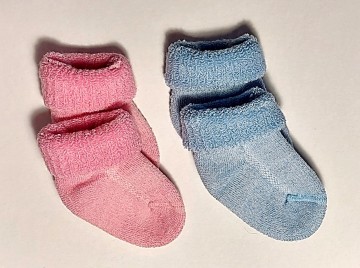 Babysokjes roze blauw 0