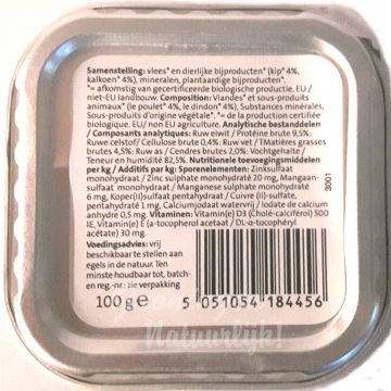 Bio pate voor egels onderkant