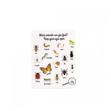 Houten insectenhuis met kaart 1