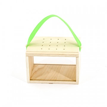 Houten insectenhuis met kaart 3