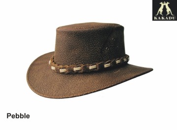 Kakadu leren hoed - Lismore Pebble